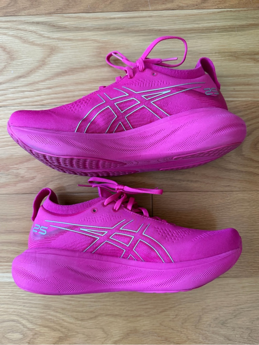 ASICS Gel-Nimbus 25 Sneakers Running Shoes Pink Rave Women’s Size 8.5 EU 40